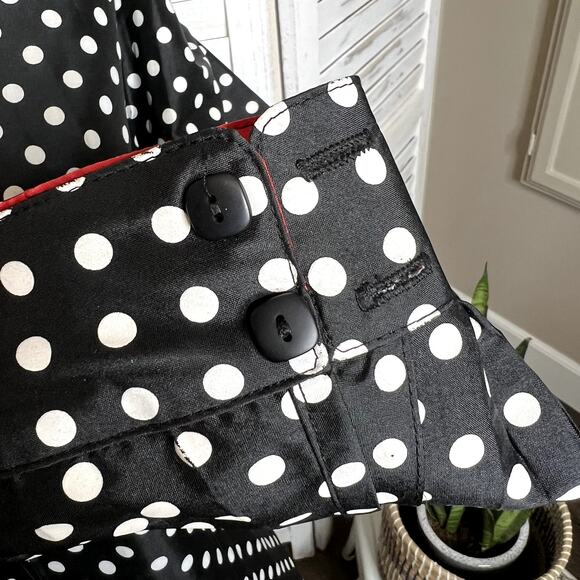 VINTAGE BELUVA SAN FRANCISCO Women's Polka Dot Button Front TopBlack White XL - Picture 13 of 16